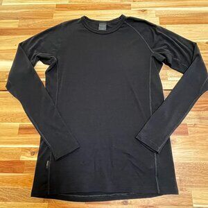 Icebreaker Everyday Merino Thermal Shirt Large Wool Long Sleeve Black Base